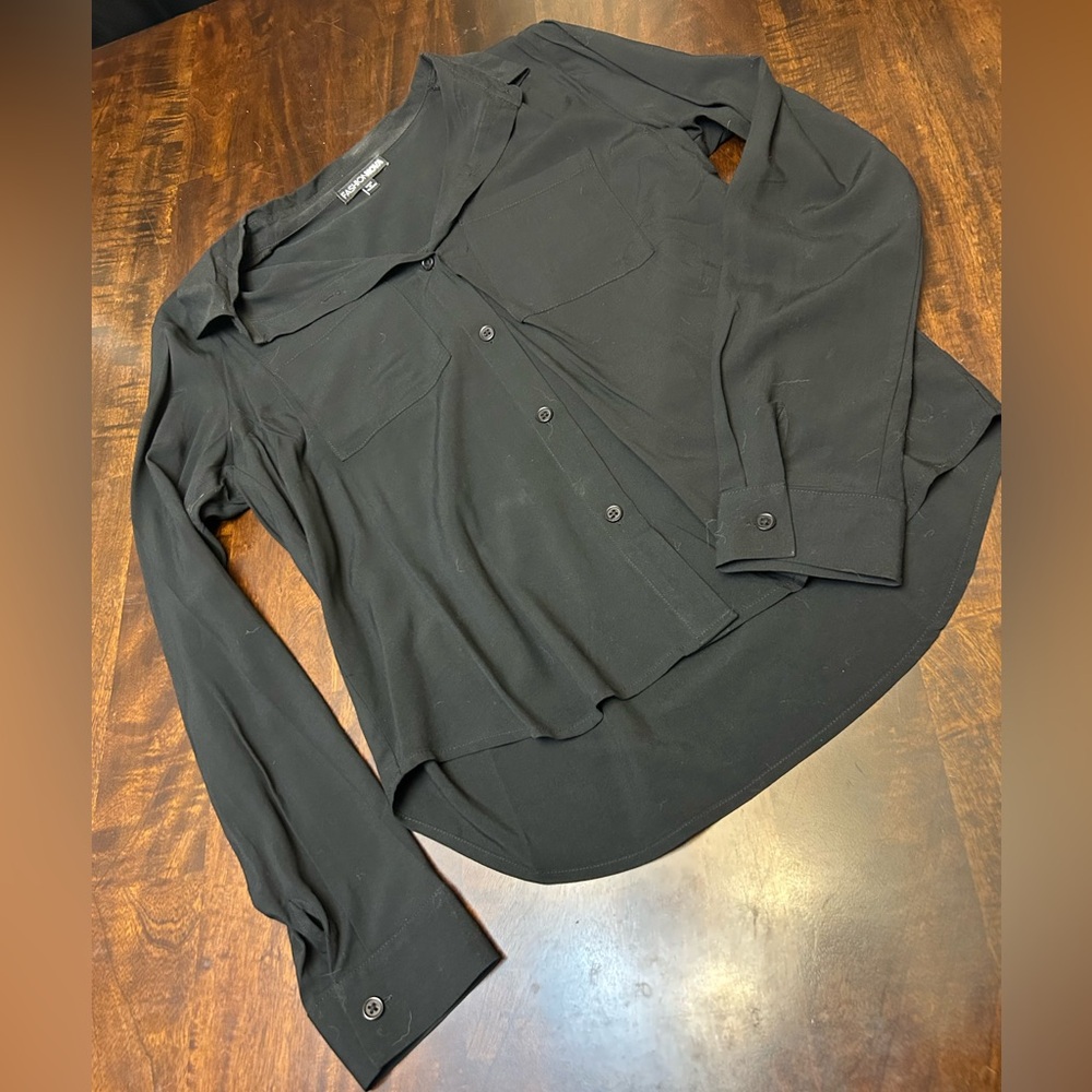 Fashion Nova Classic Black Blouse